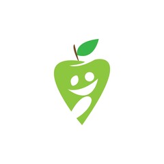 Apple vector illustration design icon logo template