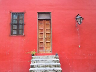 facade of a house, Mexico