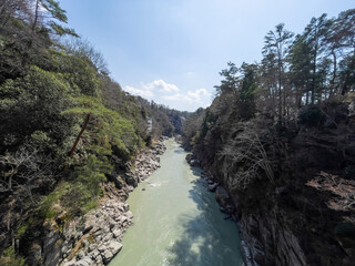 Fototapeta na wymiar 飯田市天竜峡の渓谷
