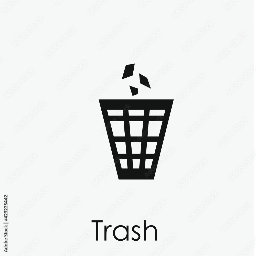 Poster trash vector icon. editable stroke. linear style sign for use on web design and mobile apps, logo. s