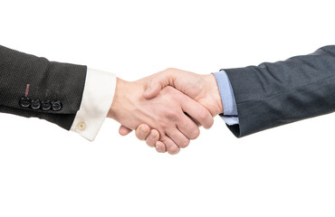Fototapeta na wymiar men shaking hands after successful business deal, partnership