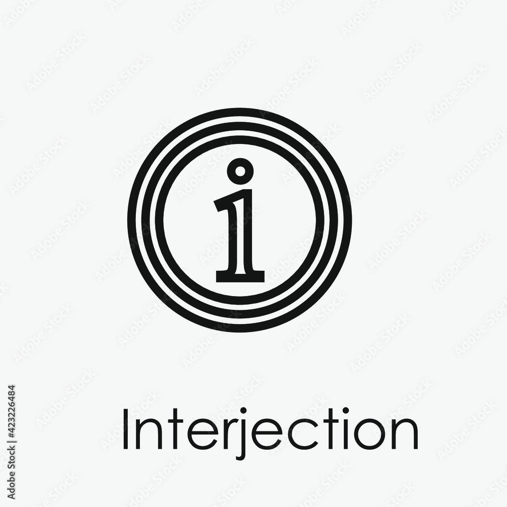 Poster interjection vector icon. editable stroke. linear style sign for use on web design and mobile apps, 
