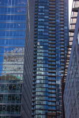 Tall buildings on a narrow street