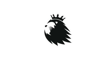 Creative Lion Crown Head Logo Vector