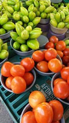 vegetables in a market