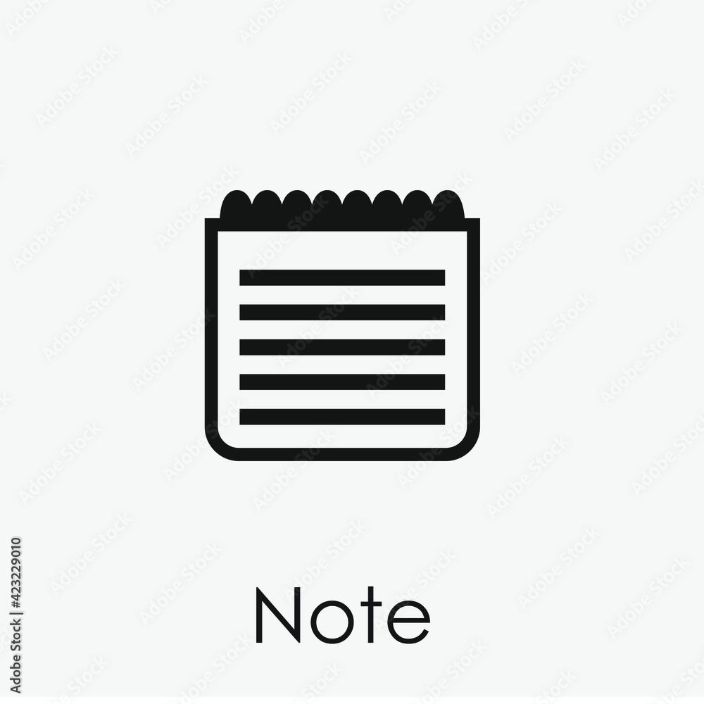 Poster note vector icon. editable stroke. linear style sign for use on web design and mobile apps, logo. sy