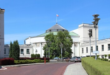 Poland parliament - Sejm Building in Warsaw