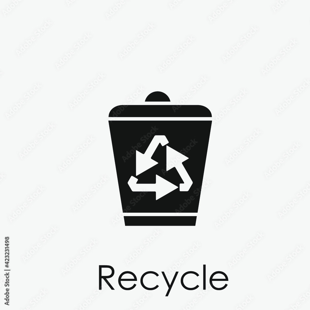 Poster recycle vector icon. editable stroke. linear style sign for use on web design and mobile apps, logo.