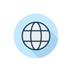 Globe Vector icon. Vector illustration.