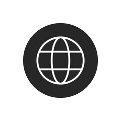 Globe Vector icon. Vector illustration.