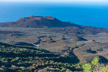 Volcanic landscape of El hierro island, Canary Islands, Spain