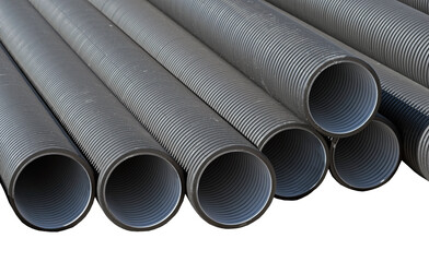 black plastic pipes for water supply