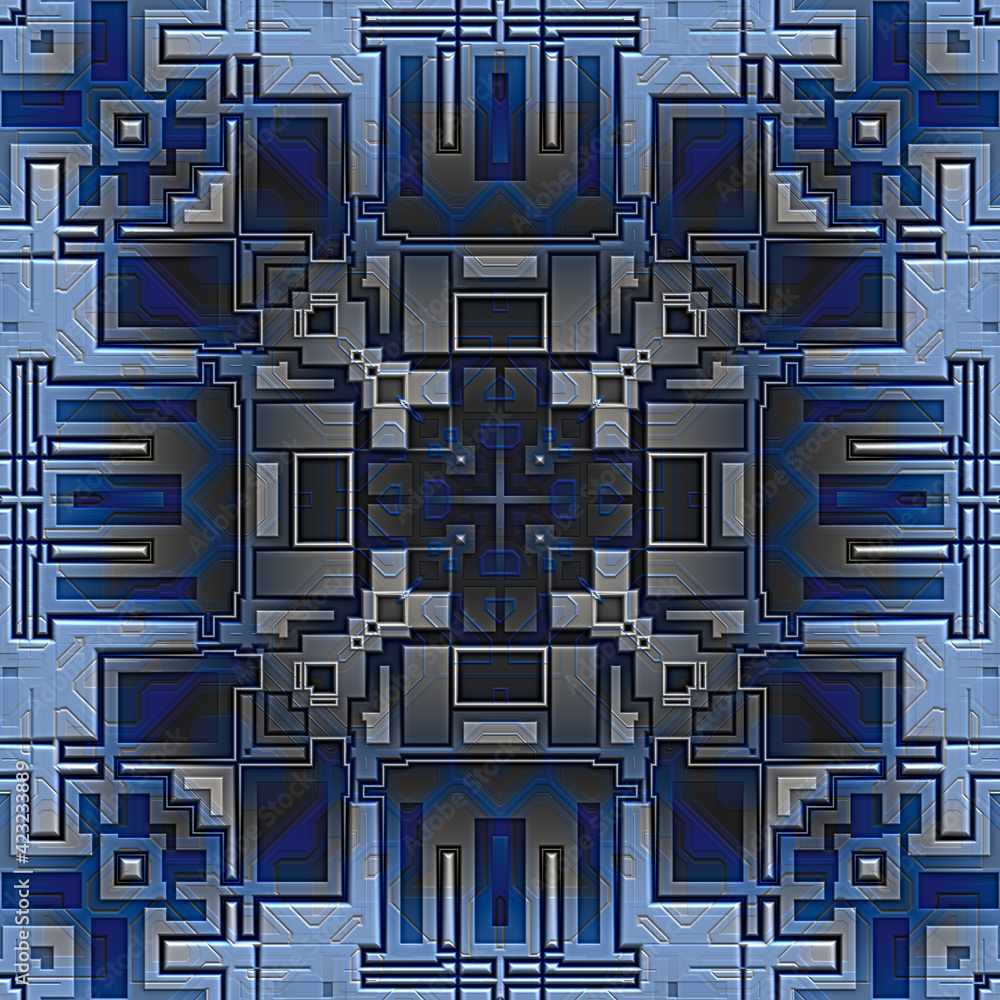 Poster 3d effect - abstract geometric pattern