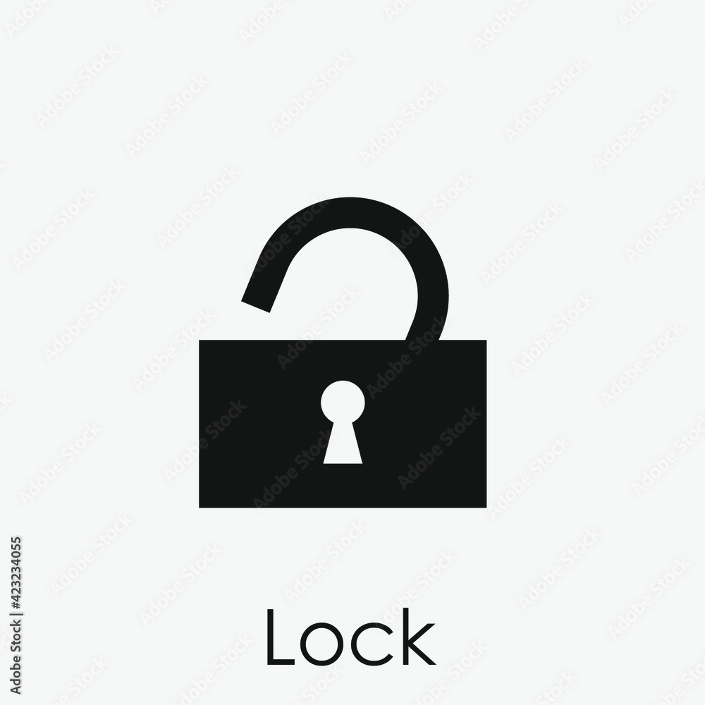 Poster lock vector icon. editable stroke. linear style sign for use on web design and mobile apps, logo. sy