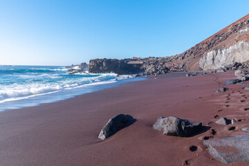 Playa del Verodal strand op het eiland El Hierro, Canarische eilanden, Spanje