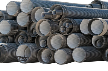 black plastic pipes for water supply