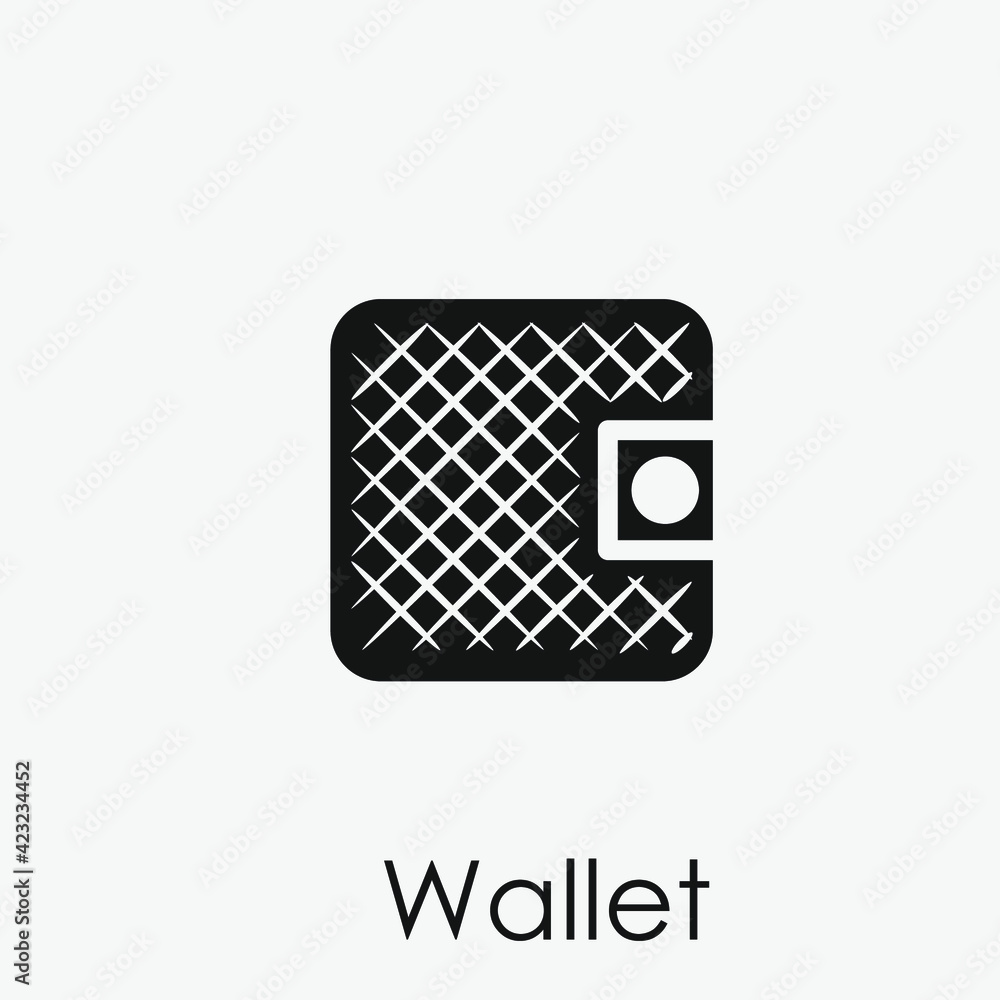 Poster wallet vector icon. editable stroke. linear style sign for use on web design and mobile apps, logo. 