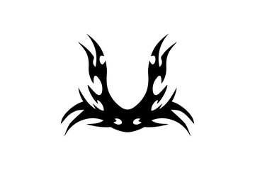 Abstract Scorpion or Crab Tribal Tattoo