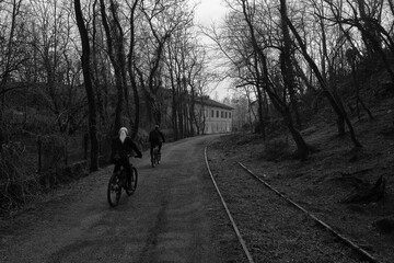 person riding bicycle