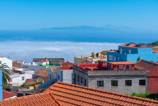 Aerial View Of A Spanish Town Valverde At El Hierro, Canary Islands