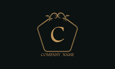 A simple exquisite monogram with the alphabet letter C. Can be used as a logo for a company, boutique, restaurant, business.