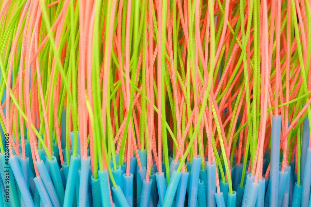 Poster colored thin wavy threads abstract texture background