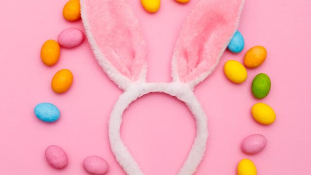 chocolate easter eggs in a nest