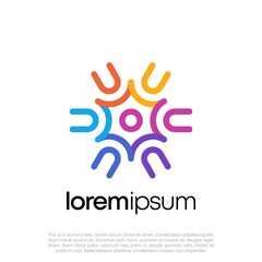 Global Community Logo Icon Elements Template. Community human Logo template vector. Community health care. Abstract Community logo. Human Resources Logo.