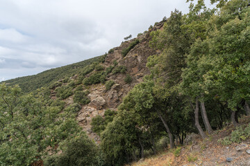 Mountainous landscape in Sierra Nevada in southern Spain