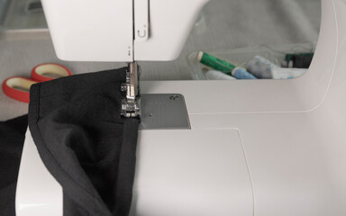 Household sewing machine. Sewing matter