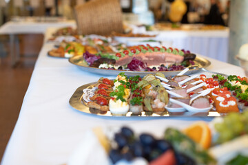 Buffet bei einer Feier