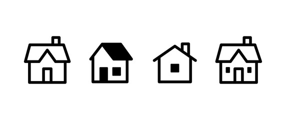 Fototapeta premium House vector icon set. Home symbol.
