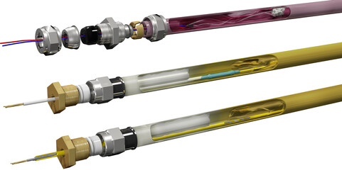 floor heating system 3D rendering illustration