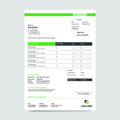 Commercial Invoice Design Template 