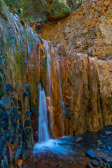 Cascada de Los Colores at caldera de Taburiente at La Palma, Canary islands, Spain