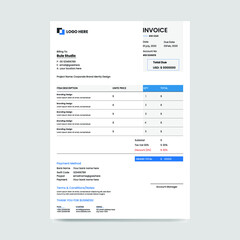 Bill paper Design Template. Invoice