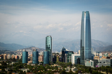 Skyline of Santiago de Chile. Chile. Latin America