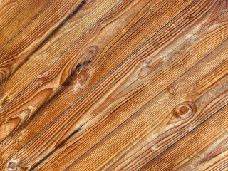 Structural wood background. The background is made of brown boards. Orange-brown wooden weave