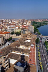A view of Zaragoza from the rooftop of the Cathedral-Basilica of Our Lady of the Pillar.