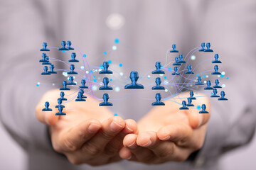 hierarchy connection team group digital