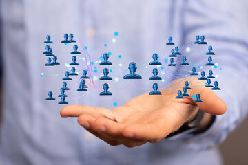hierarchy connection team group digital