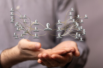 hierarchy connection team group digital