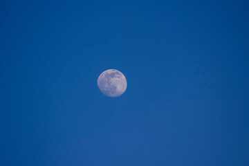 big moon on a blue background
