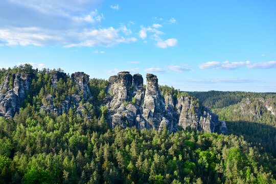 Ferdinandstein bei der Bastei bei Pirna in Sachsen