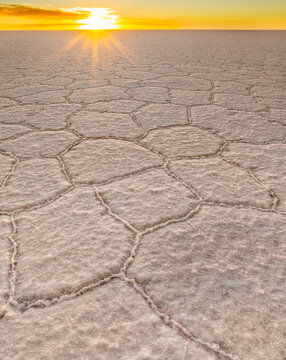Salar de Uyuni is the largest salt flat in the world and is in South West Bolivia.  
