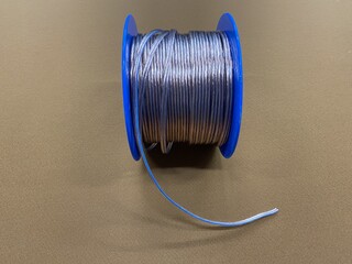 Coil with copper wire in transparent insulation