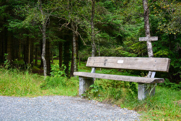 Parkbank bei Bergen in Norwegen fjellstrekninger Floyen