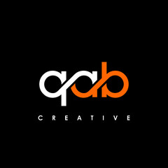 QAB Letter Initial Logo Design Template Vector Illustration