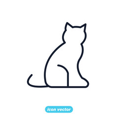pet cat icon. animal cat symbol template for graphic and web design collection logo vector illustration
