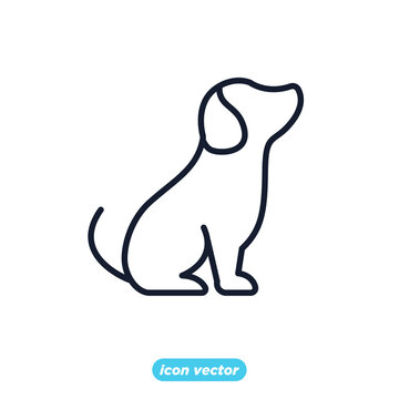 pet dog icon. dog symbol template for graphic and web design collection logo vector illustration
